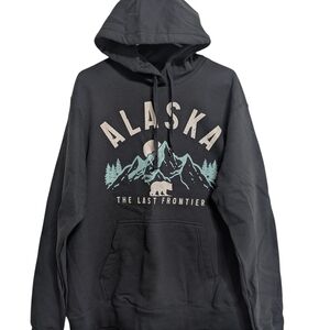Men's Alaska Graphic Black Hoodie